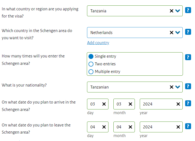 application check online netherlands visa application form