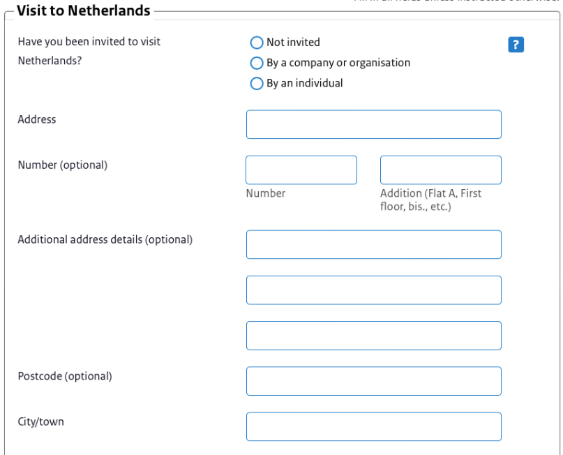 visit to netherlands online netherlands visa application form